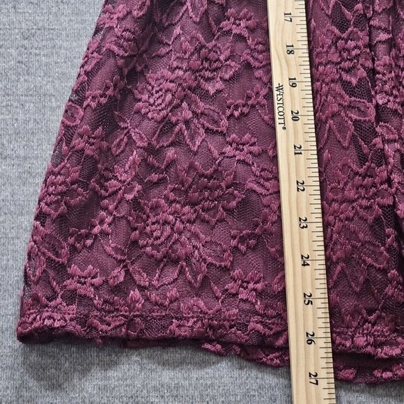 Top Womens 2X Lot Of 2 Black Burgundy Torrid Laura Ruffles Lined Lace Boho Party - Picture 5 of 15
